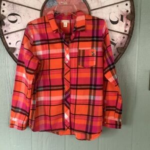 U.S. Polo Assn. Large Long Sleeve Plaid Flannel Shirt